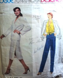 2143  VOGUE KASPER UNLINED JACKET, SKIRT, CUFF PANTS PATTERN 10